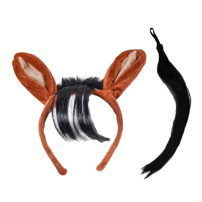 Y3NE Halloween Cosplay Accessory with Horse Tail Horse Ear Headband for Kid Adult Masquerade Christmas Halloween Role Play
Y3NE Halloween Cosplay Accessory with Horse Tail Horse Ear Headband for Kid Adult Masquerade Christmas Halloween Role Play