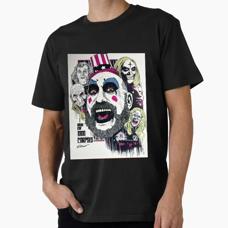 Captain Spaulding 1225 House Of 1000 Corpses Sacry Rob Zombie Gift T-Shirt 80s Horror movie Graphic Clothes All size Tops
Captain Spaulding 1225 House Of 1000 Corpses Sacry Rob Zombie Gift T-Shirt 80s Horror movie Graphic Clothes All size Tops