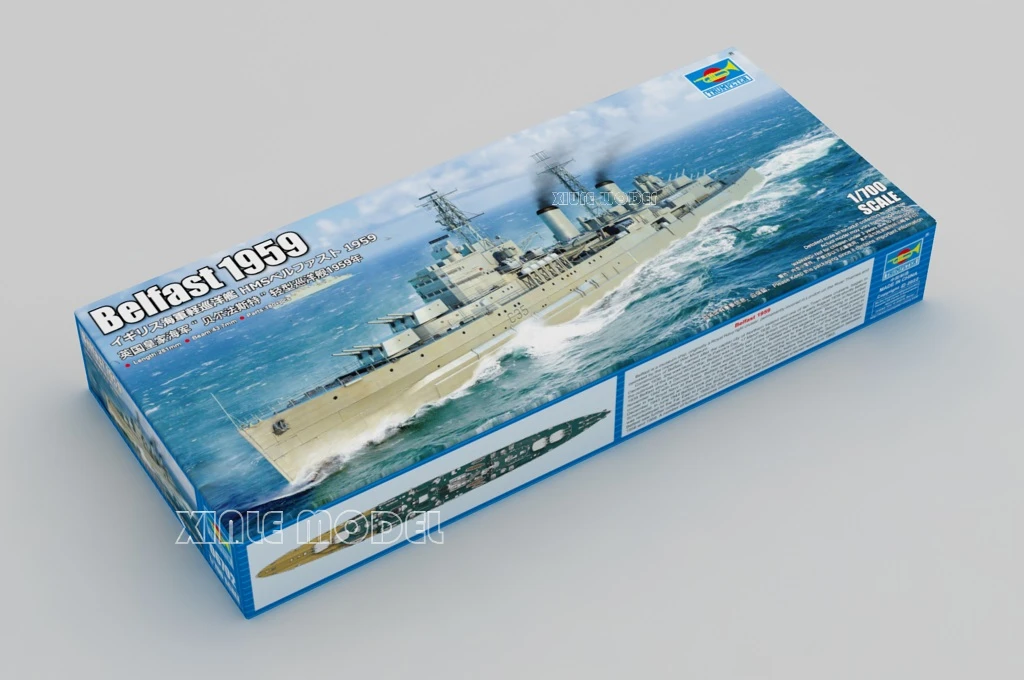 Trumpeter Plastic Assembled Ship Model Kit 06702 HMS Belfast 1959 Light Cruiser 1/700
Trumpeter Plastic Assembled Ship Model Kit 06702 HMS Belfast 1959 Light Cruiser 1/700