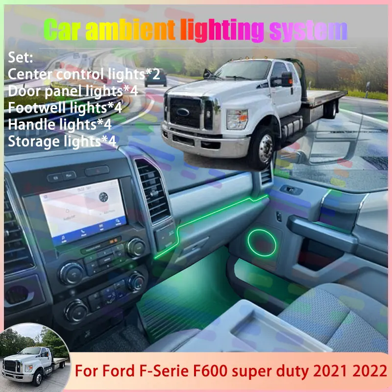 For Ford F-Serie F600 super duty 2021 2022 MK8 2/18 in 1 Car Atmosphere Light Lamp RGB Shade Ensemble Streamer Atmosphere Set
For Ford F-Serie F600 super duty 2021 2022 MK8 2/18 in 1 Car Atmosphere Light Lamp RGB Shade Ensemble Streamer Atmosphere Set