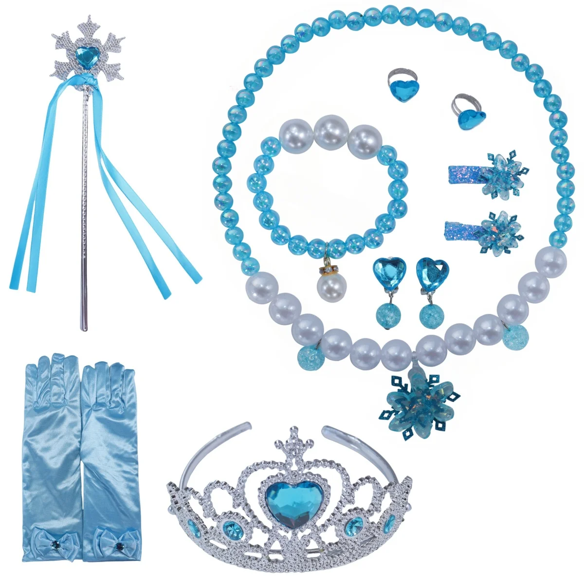 12PCS Princess Dress Up Accessories - Crown Wand Gloves Necklace Ring Earrings Hair Clips Cosplay Gifts Jewelry Party for Girls
12PCS Princess Dress Up Accessories - Crown Wand Gloves Necklace Ring Earrings Hair Clips Cosplay Gifts Jewelry Party for Girls