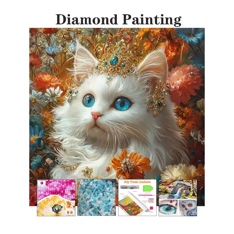 DIY 5D Diamond Painting Cat Animals Full Round Square Diamond Art Handmade Home Decors Diy Gift 
DIY 5D Diamond Painting Cat Animals Full Round Square Diamond Art Handmade Home Decors Diy Gift