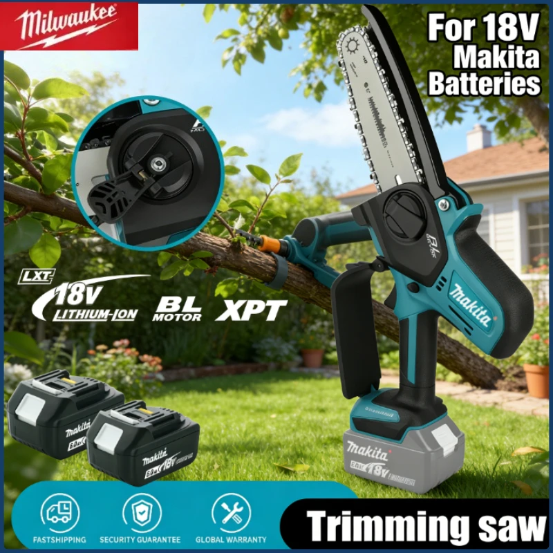 Makita 8inch Chain Saw Electric Saw Handheld Portable Wood Logging Chainsaw Garden Pruning Wood Power Tool For 18V /20V Battery
Makita 8inch Chain Saw Electric Saw Handheld Portable Wood Logging Chainsaw Garden Pruning Wood Power Tool For 18V /20V Battery
