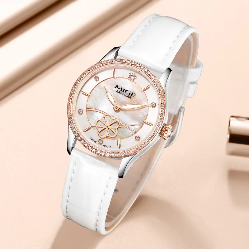 MIGE Watches for Women Diamond Luxury Rose Gold Analog Quartz Watch Classic Fashion Waterproof Seashell Ladies Female Watch
MIGE Watches for Women Diamond Luxury Rose Gold Analog Quartz Watch Classic Fashion Waterproof Seashell Ladies Female Watch