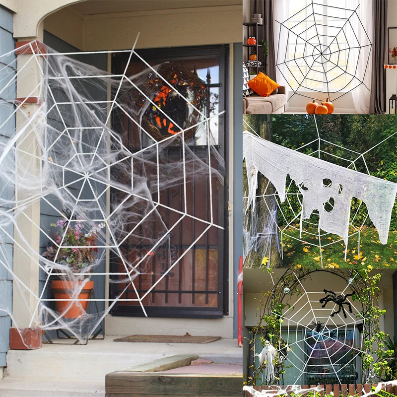 Halloween Decorations White Black Spider Web Large Spider Web for Halloween Party Haunted House Props Home Yard Porch Decor
Halloween Decorations White Black Spider Web Large Spider Web for Halloween Party Haunted House Props Home Yard Porch Decor