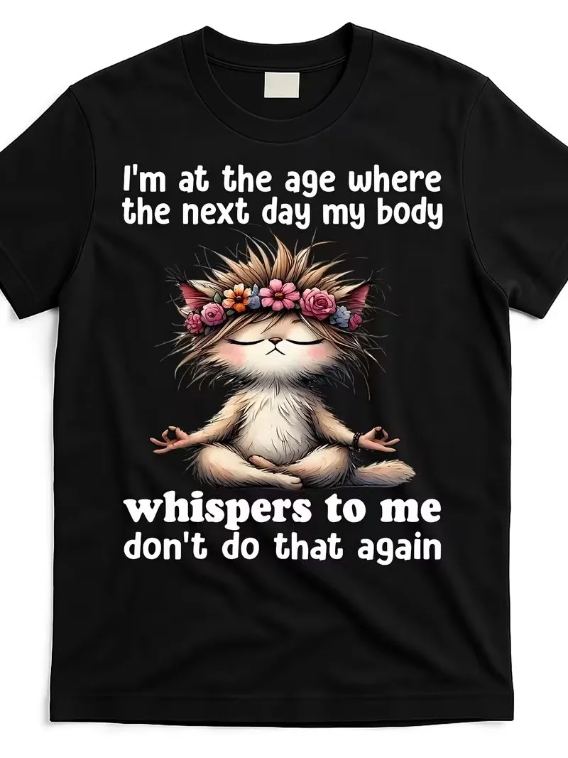 Age-Whispering Cat Meditation Tee for Mindful Moments
Age-Whispering Cat Meditation Tee for Mindful Moments