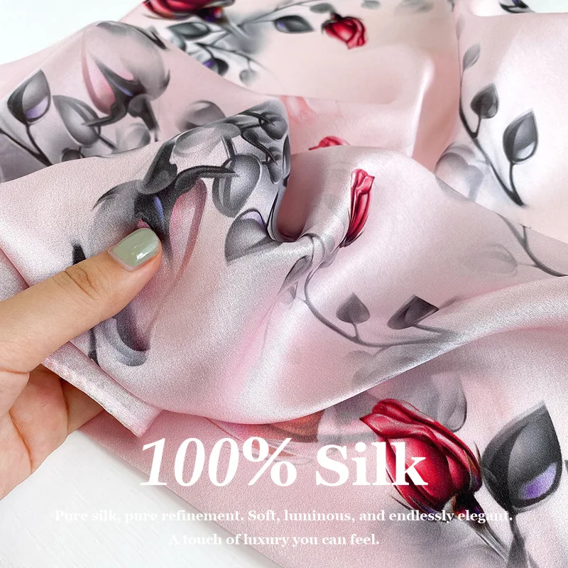Fashion 53x53cm 100% Pure Silk Scarf Women Square Neck Scarf Luxury Print Hair Bandana Small Headband Foulard Female Shawl Wrap
Fashion 53x53cm 100% Pure Silk Scarf Women Square Neck Scarf Luxury Print Hair Bandana Small Headband Foulard Female Shawl Wrap