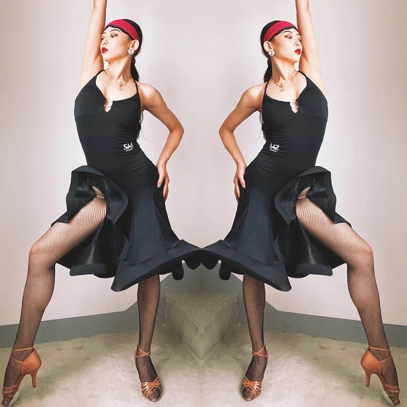 Summer Latin Dance Clothes Sexy Lady Backless Dresses Fitted Fishbone Latin Tango Performance Dress Women Rumba Dancewear
Summer Latin Dance Clothes Sexy Lady Backless Dresses Fitted Fishbone Latin Tango Performance Dress Women Rumba Dancewear