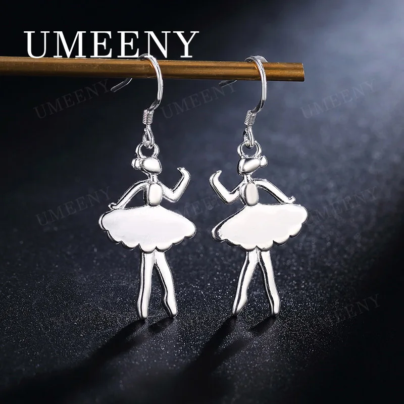Fashion 925 Sterling Silver 48mm Delicate Cute Dancer Earrings Women Jewelry Party Accessories Wedding Gift
Fashion 925 Sterling Silver 48mm Delicate Cute Dancer Earrings Women Jewelry Party Accessories Wedding Gift