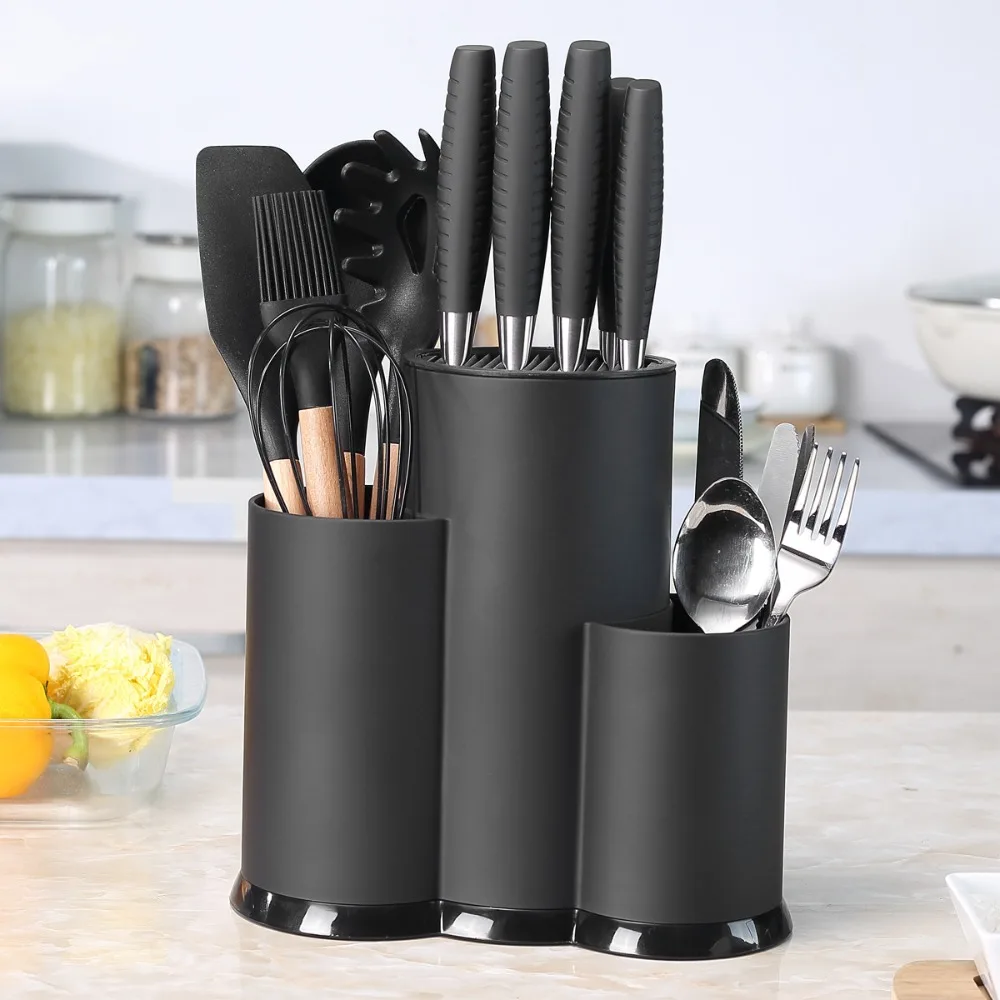 Multifunctional Universal Knives Holder 2/3 Grid Plastic Kitchenware Drain Rack Black/White Flatware Storage Box Fork
Multifunctional Universal Knives Holder 2/3 Grid Plastic Kitchenware Drain Rack Black/White Flatware Storage Box Fork