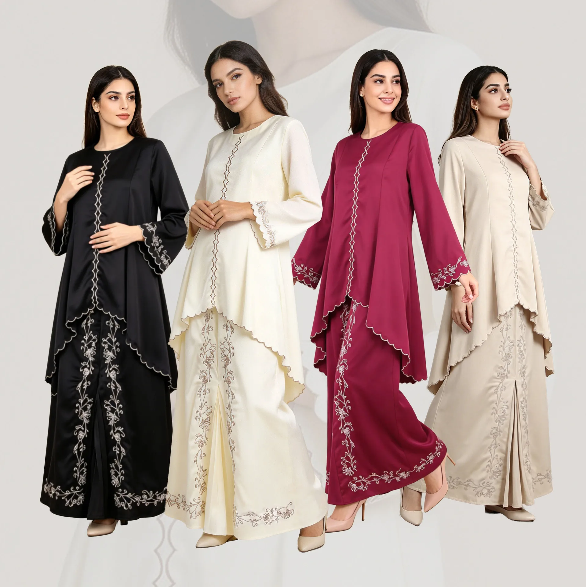 Skirt Suit Women Embroidery 2 Piece Sets Blouses Skirts Top Eid Muslim Ensemble Ramadan Dubai Islam Morocco Modest Outfits
Skirt Suit Women Embroidery 2 Piece Sets Blouses Skirts Top Eid Muslim Ensemble Ramadan Dubai Islam Morocco Modest Outfits