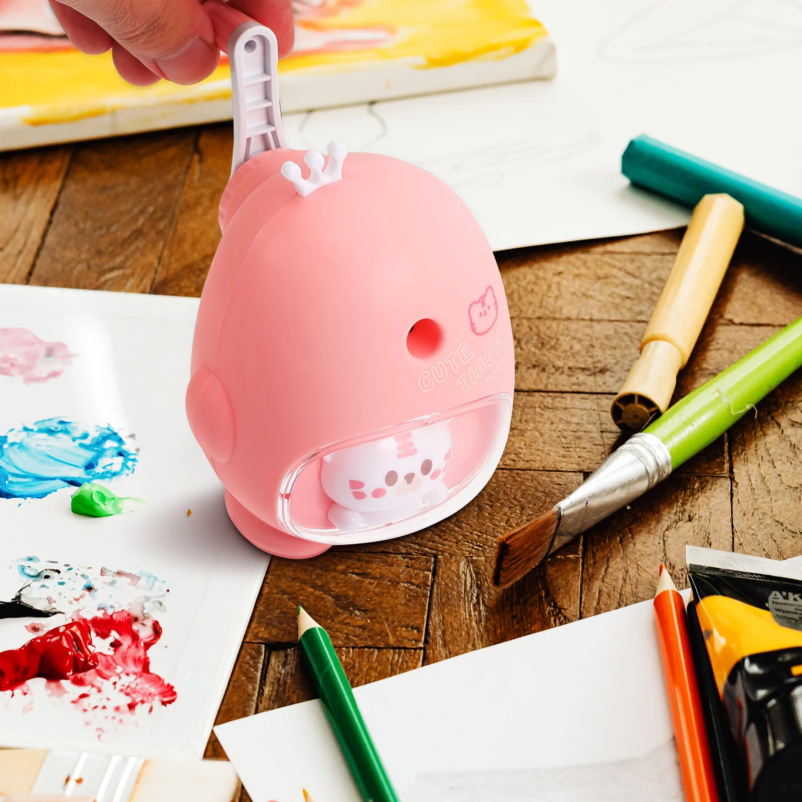 Cute Tiger Pencil Sharpener Manual Handheld Student School Pencil Sharpeners Girls Supplies Plastic Random Color
Cute Tiger Pencil Sharpener Manual Handheld Student School Pencil Sharpeners Girls Supplies Plastic Random Color