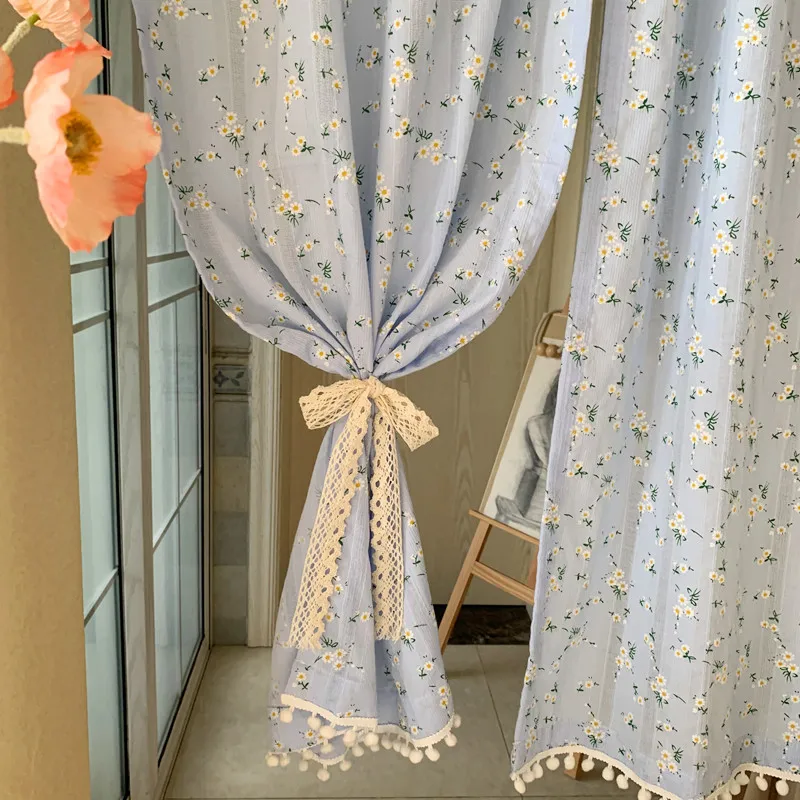 Sample Custom Pastoral Blue Small Floral Curtains for Living Room Bedroom Kitchen Blackout Semi Shaded Cotton Linen Thermal
Sample Custom Pastoral Blue Small Floral Curtains for Living Room Bedroom Kitchen Blackout Semi Shaded Cotton Linen Thermal