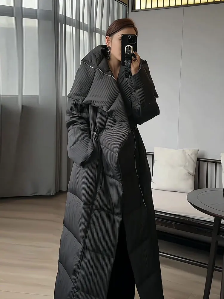Fashionable Stand Collar Drawstring Waist down Jacket Women's Mid-Length Outerwear Stylish Winter Coat Warm Thickened Long Sl...
Fashionable Stand Collar Drawstring Waist down Jacket Women's Mid-Length Outerwear Stylish Winter Coat Warm Thickened Long Sl...