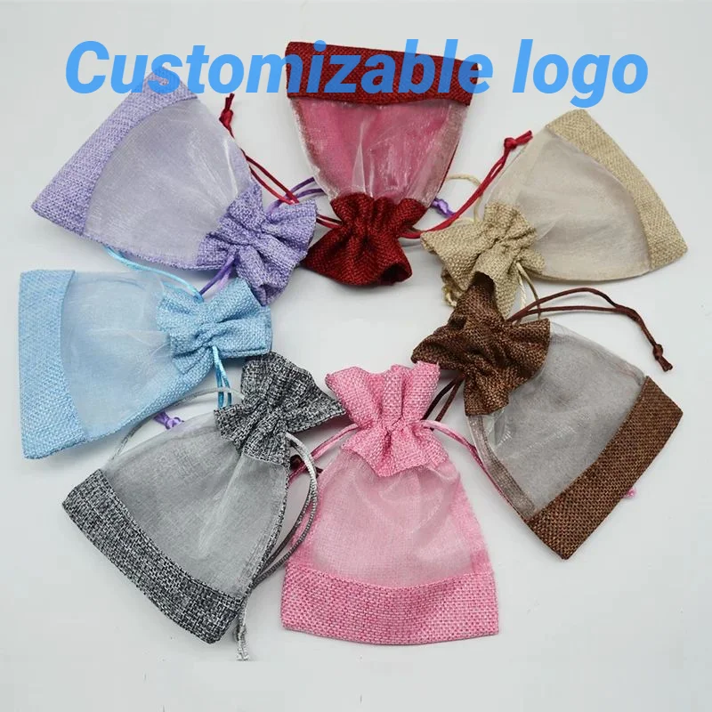 100/50pcs/lot Drawstring Organza Bag Natural Burlap Gift Pouch Combination Flax Jewelry Packaging Wedding Party Candy Bags
100/50pcs/lot Drawstring Organza Bag Natural Burlap Gift Pouch Combination Flax Jewelry Packaging Wedding Party Candy Bags