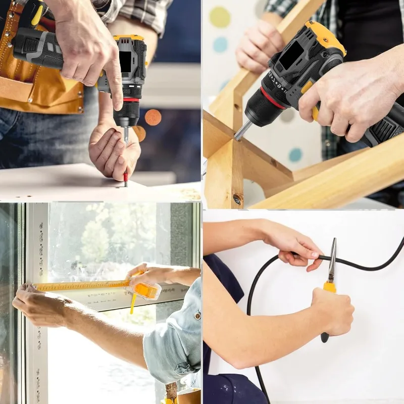 【Premium】120PCS Brushless Compact Drill Tool Set, Max Torque 45N.m, With 2 Battery, Cordless Electric Driver Tool Kit For Home D
【Premium】120PCS Brushless Compact Drill Tool Set, Max Torque 45N.m, With 2 Battery, Cordless Electric Driver Tool Kit For Home D