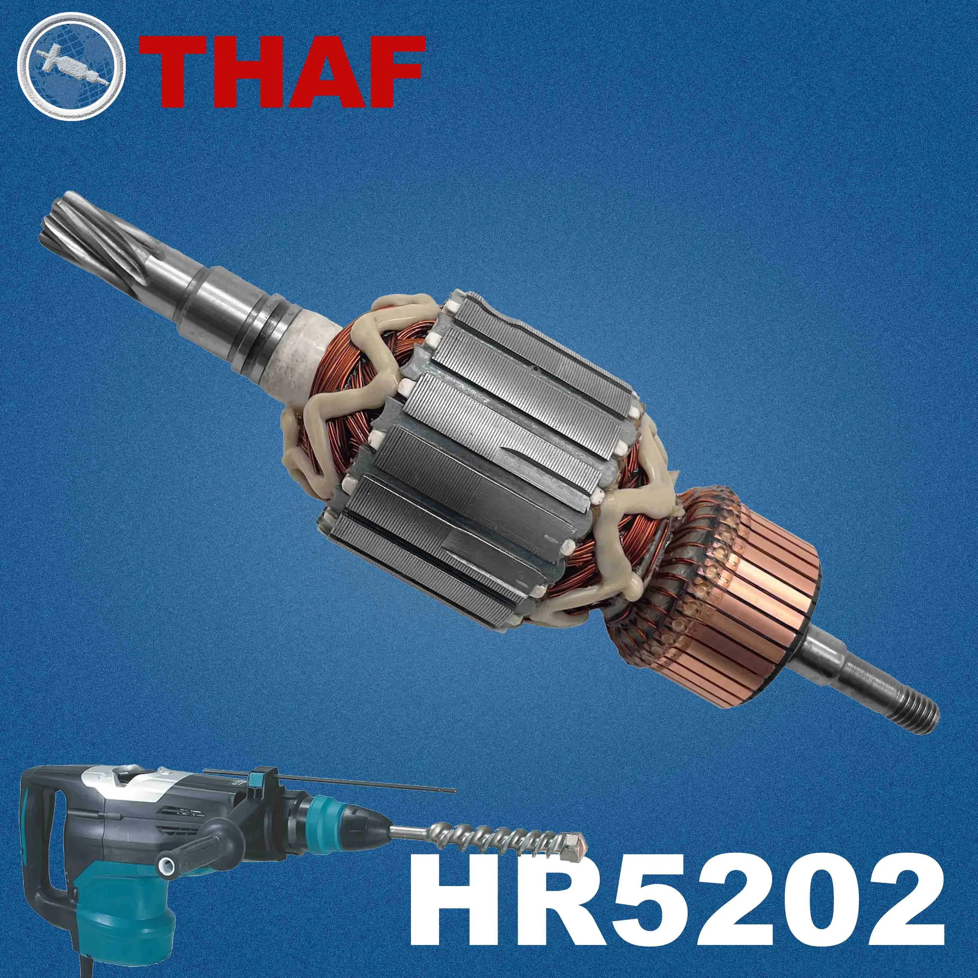 AC 220V 240V HR5202 HR5212 Armature Rotor For MAKITA Hammer Drill Spare Parts Rotary Hammer Breaker 517898-3
AC 220V 240V HR5202 HR5212 Armature Rotor For MAKITA Hammer Drill Spare Parts Rotary Hammer Breaker 517898-3