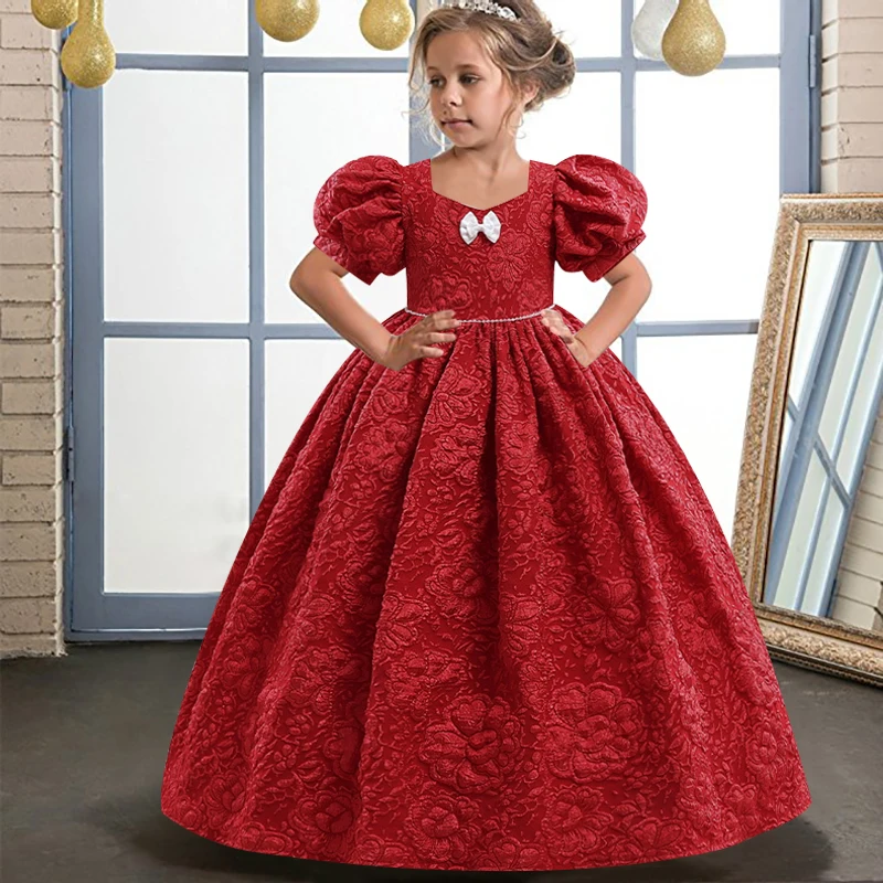 Girls' New High end Bubble Sleeves Patterned Fluffy Skirt 4-14 Year Old Girl Host Piano Christmas Party Show Performance Dress
Girls' New High end Bubble Sleeves Patterned Fluffy Skirt 4-14 Year Old Girl Host Piano Christmas Party Show Performance Dress