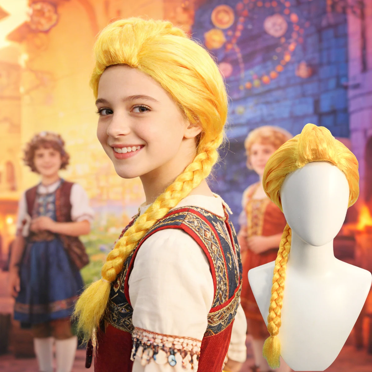 Golden Blonde Long Braid Wig with Braided Top, Synthetic Hair for Princess Cosplay and Fairy Tale Looks
Golden Blonde Long Braid Wig with Braided Top, Synthetic Hair for Princess Cosplay and Fairy Tale Looks