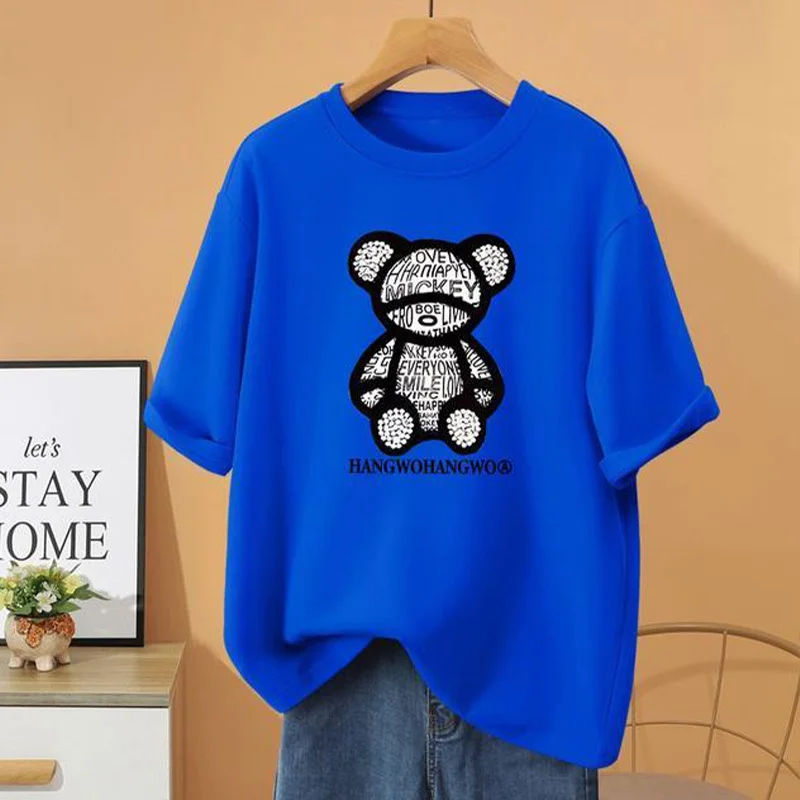 Womens Clothing Vintage Basic Pullovers, Cartoon Printing 100% Cotton T-Shirt, Summer Loose Casual O-Neck Short Sleeve Top Tee
Womens Clothing Vintage Basic Pullovers, Cartoon Printing 100% Cotton T-Shirt, Summer Loose Casual O-Neck Short Sleeve Top Tee