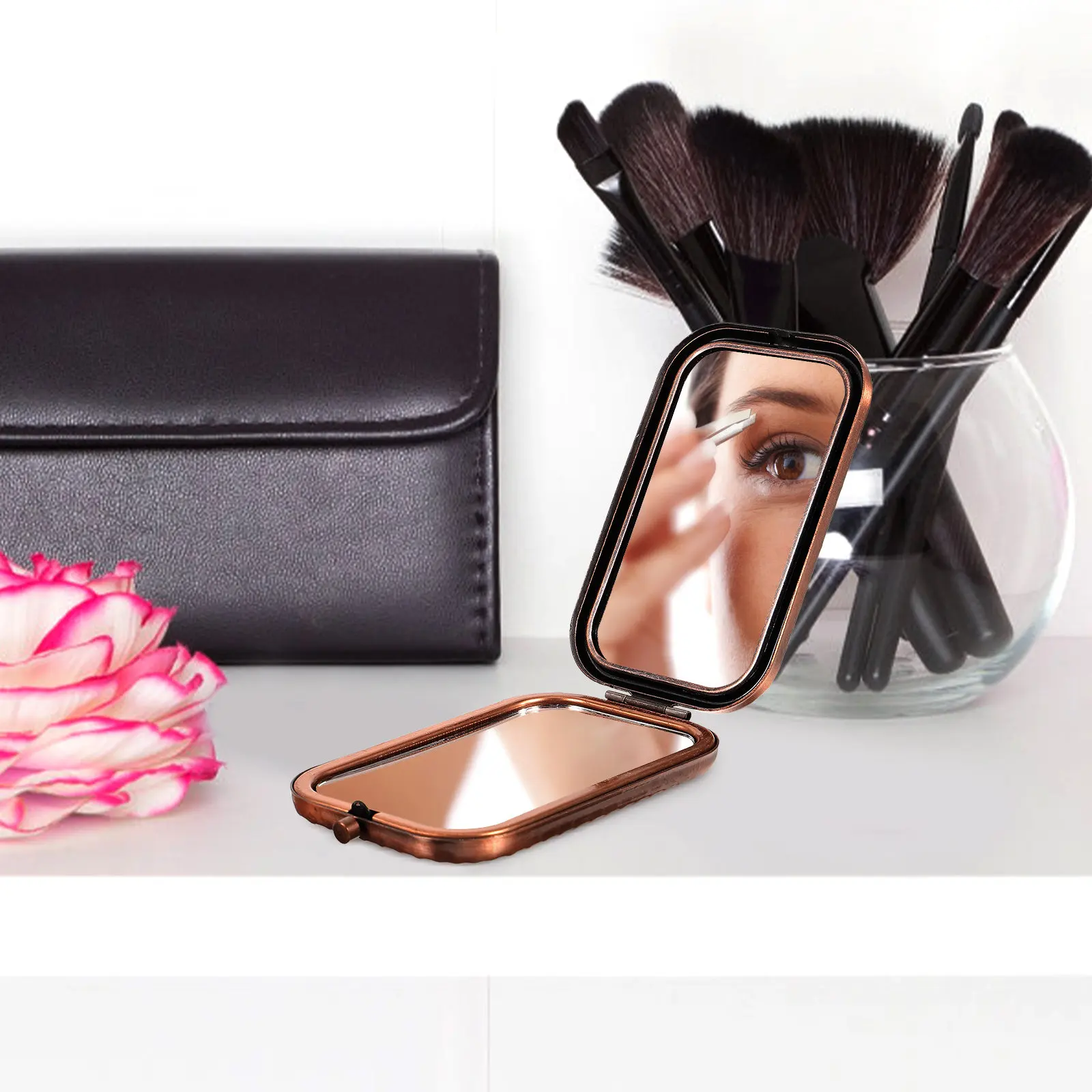 Vintage Compact Mirror Elegant Folding Makeup Mirror Lightweight Slim Design for Purse Travel Office Party Bridal Bridesmaids
Vintage Compact Mirror Elegant Folding Makeup Mirror Lightweight Slim Design for Purse Travel Office Party Bridal Bridesmaids