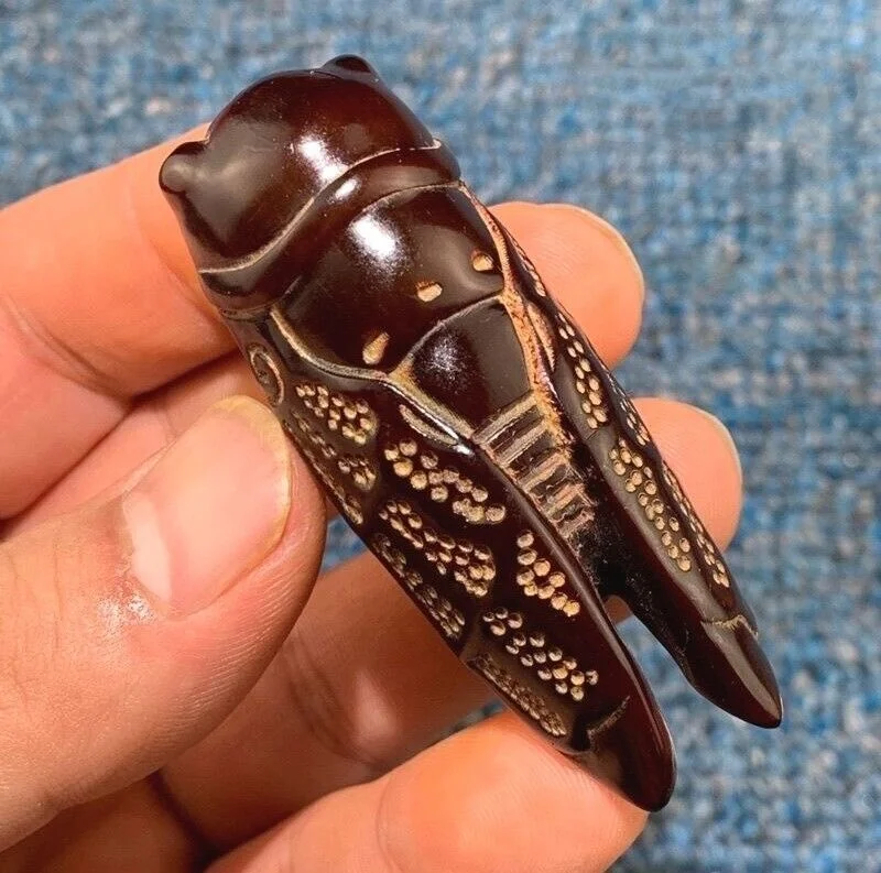 Natural Carved Cicada Statue Collection Hand Toy
Natural Carved Cicada Statue Collection Hand Toy