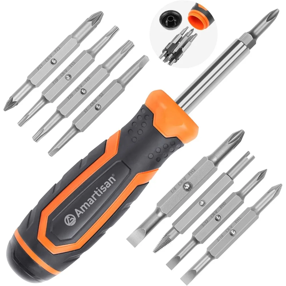 This 18-in-1 multi-functional screwdriver set combines multiple functions into one portable, multi-purpose screwdriver.
This 18-in-1 multi-functional screwdriver set combines multiple functions into one portable, multi-purpose screwdriver.