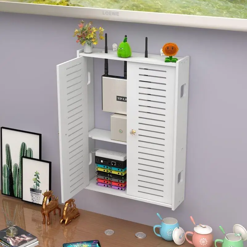 Living Room Wireless Router Extension Box Covering Socket Storage Organizer TV Box Bracket Home Wire Management Solution