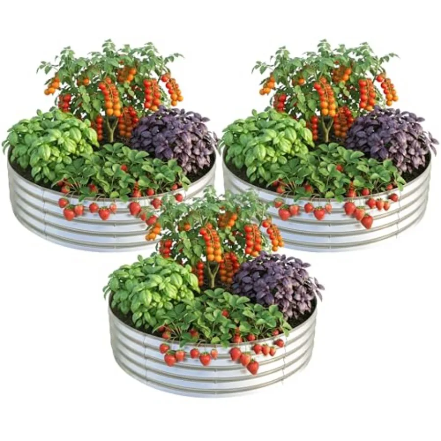 Galvanized Raised Garden Bed Kit xx Feet, Planter Box Round Raised Garden Beds Outdoor, Easy Assembly Metal Raised Bed for Gard
Galvanized Raised Garden Bed Kit xx Feet, Planter Box Round Raised Garden Beds Outdoor, Easy Assembly Metal Raised Bed for Gard