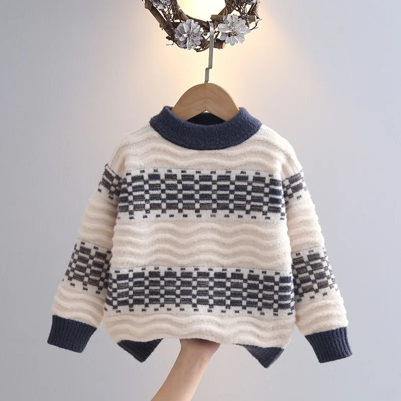 Boys Woolen Jersey Sweaters Autumn Winter 2024 Children Knitted Tops Outerwear For Baby Boy Clothing Pullover Sweater Kids Coats
Boys Woolen Jersey Sweaters Autumn Winter 2024 Children Knitted Tops Outerwear For Baby Boy Clothing Pullover Sweater Kids Coats