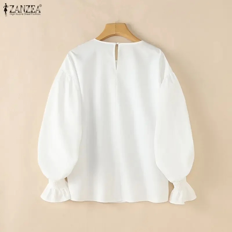 Женская элегантная блузка ZANZEA в стиле OL, двубортная, с лоскутным дизайном, модная рубашка весна-осень 2026, топ с длинными рукавами-фонариками для офиса
Женская элегантная блузка ZANZEA в стиле OL, двубортная, с лоскутным дизайном, модная рубашка весна-осень 2026, топ с длинными рукавами-фонариками для офиса