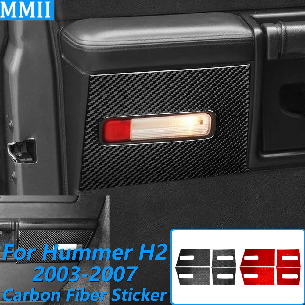 Для Hummer H2 2003-2007: Комплект накладок из углеродного волокна на панель приветственных фонарей передних и задних дверей, аксессуары для интерьера автомобиля, наклейки
Для Hummer H2 2003-2007: Комплект накладок из углеродного волокна на панель приветственных фонарей передних и задних дверей, аксессуары для интерьера автомобиля, наклейки
