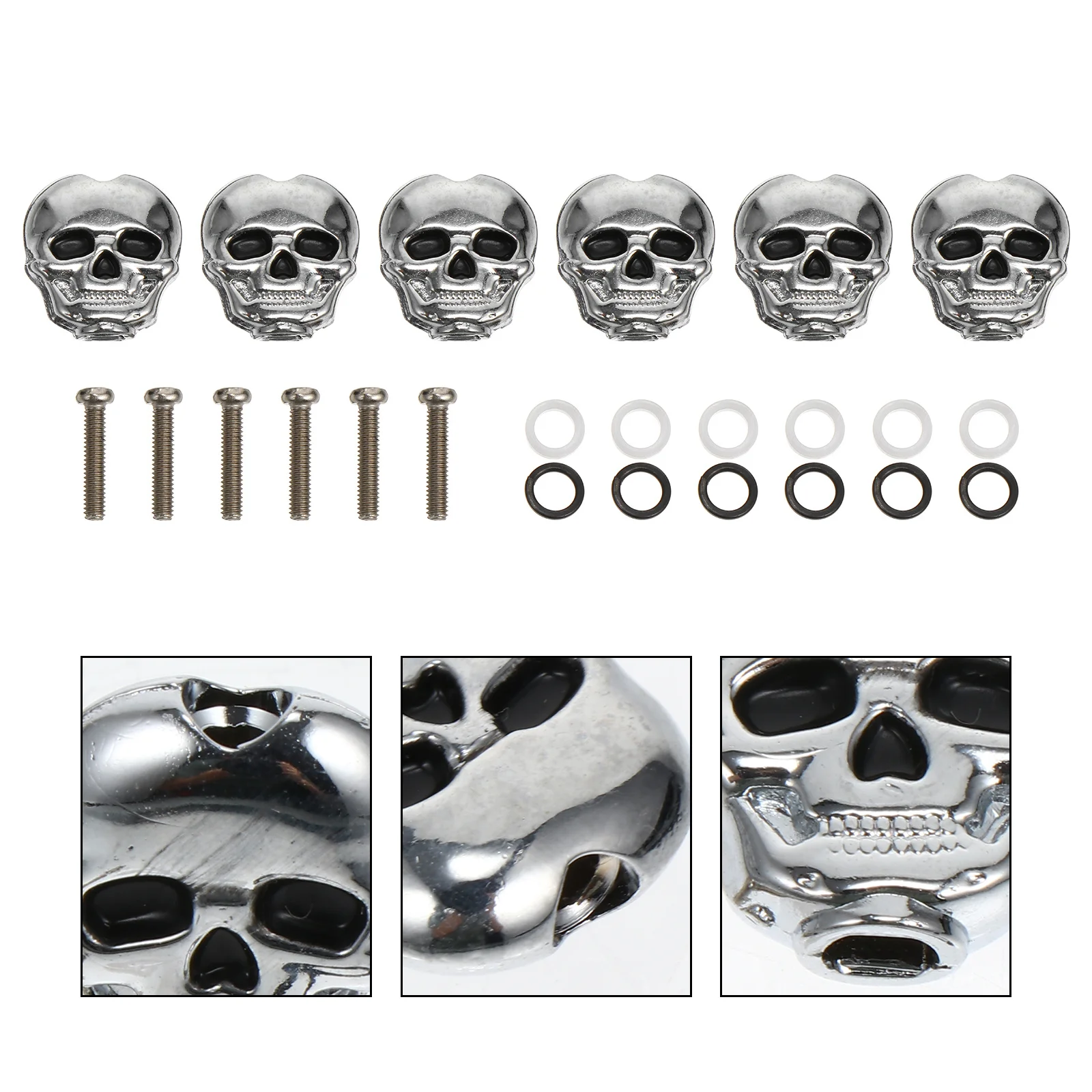 6Pcs Guitar Machine Heads Sturdy Tuning Pegs for Electric Guitar String Adjustment High Grade Material Longevity Essential