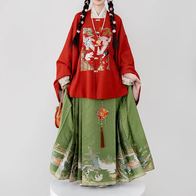 Embroidered Pattern Women's ort Coat Hanfu Spring Autumn New Arrival Square Collar Button Front Large Sve ow Sle
Embroidered Pattern Women's ort Coat Hanfu Spring Autumn New Arrival Square Collar Button Front Large Sve ow Sle