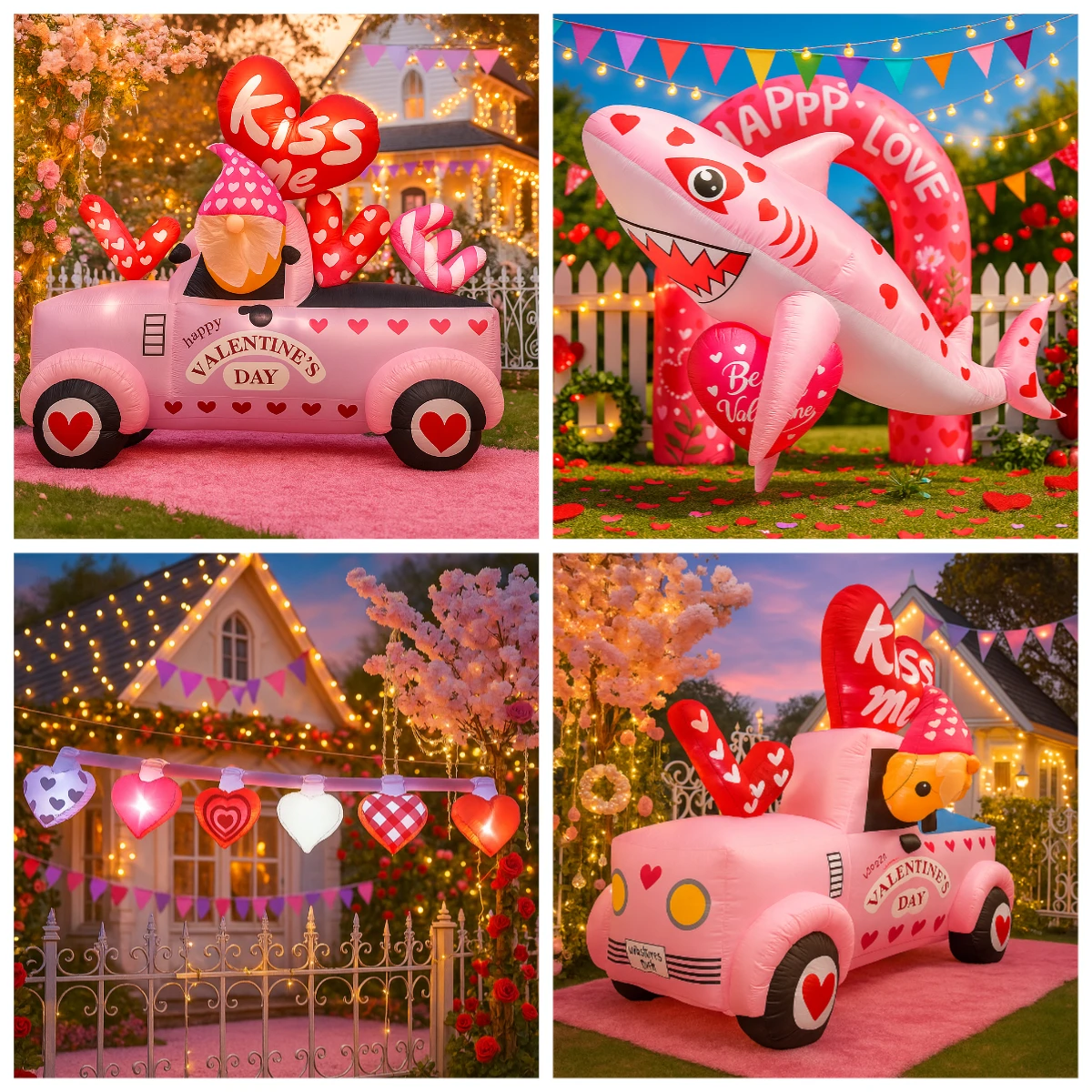4.5M15FT Valentine's Day Inflatable Love Car Shark Combination Decor Built-in LED Light Yard Ornament Outdoor Courtyard Garden
4.5M15FT Valentine's Day Inflatable Love Car Shark Combination Decor Built-in LED Light Yard Ornament Outdoor Courtyard Garden