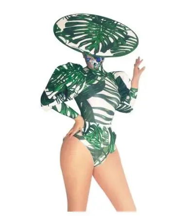 Green Printed Tailcoat Bodysuit+Big Hat Outfit Women Jazz Modern Dance Performance Costume Nightclub Bar Party Singer Stage Wear
Green Printed Tailcoat Bodysuit+Big Hat Outfit Women Jazz Modern Dance Performance Costume Nightclub Bar Party Singer Stage Wear