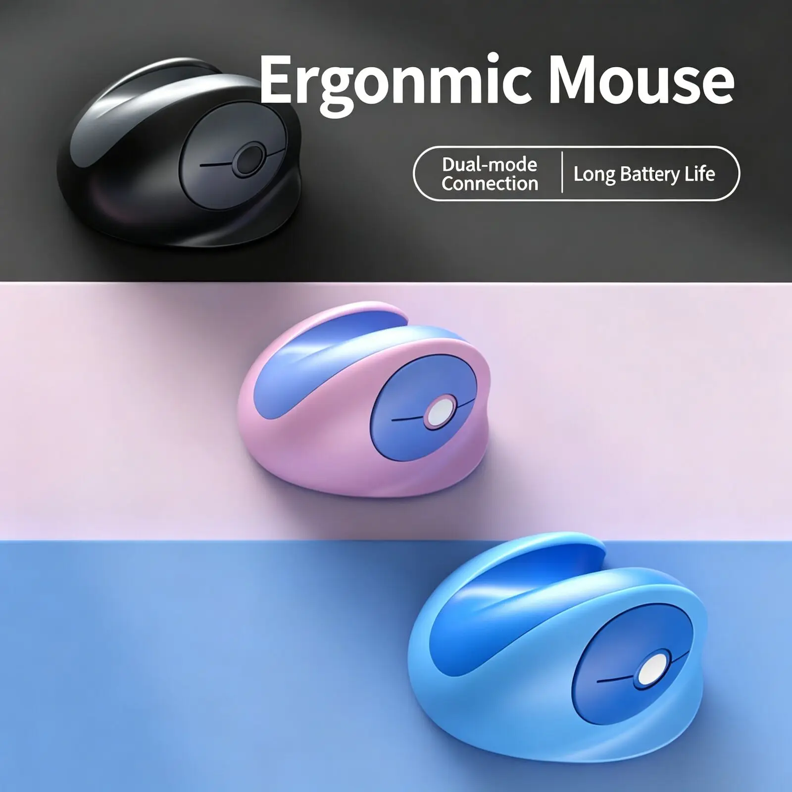Dual Mode Vertical Ergonomic Charging Wireless Silent Optical Mouse With Adjustable DPI Suitable For Office Long Battery Life
Dual Mode Vertical Ergonomic Charging Wireless Silent Optical Mouse With Adjustable DPI Suitable For Office Long Battery Life