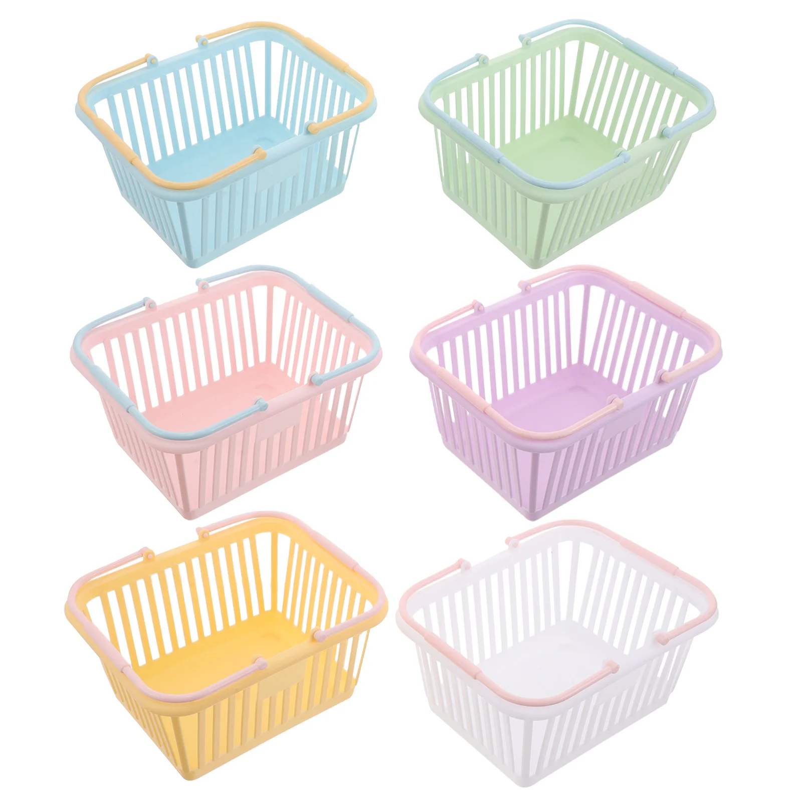 6pcs Mini Shopping Baskets Pastel Imitation Rattan Lightweight Kids Grocery Basket For Pretend Play Role Basket
6pcs Mini Shopping Baskets Pastel Imitation Rattan Lightweight Kids Grocery Basket For Pretend Play Role Basket