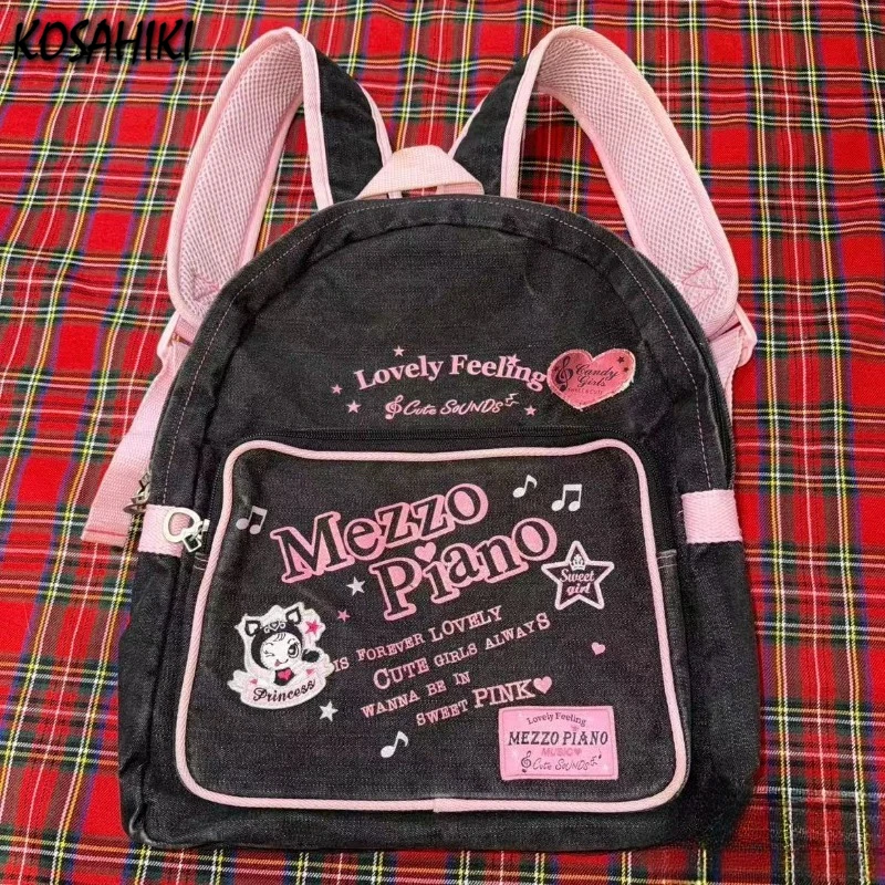 Vintage Casual Harajuku Students Backpacks Y2k Aesthetic Letter Print Women'bags Streetwear High-capacity Patchwork Schoolbags
Vintage Casual Harajuku Students Backpacks Y2k Aesthetic Letter Print Women'bags Streetwear High-capacity Patchwork Schoolbags