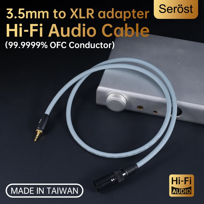 Serost HiFi Audio oxygen-free copper OFC 3.5mm AUX to XLR Balance Adapter Connection Cable for microphone Amplifier Speaker
Serost HiFi Audio oxygen-free copper OFC 3.5mm AUX to XLR Balance Adapter Connection Cable for microphone Amplifier Speaker