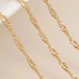 14K Gold-Plated Korean Copper Water Wave Chain Genuine Gold Pendant Necklace Earrings Set Handcrafted DIY Loose Chain Material
14K Gold-Plated Korean Copper Water Wave Chain Genuine Gold Pendant Necklace Earrings Set Handcrafted DIY Loose Chain Material