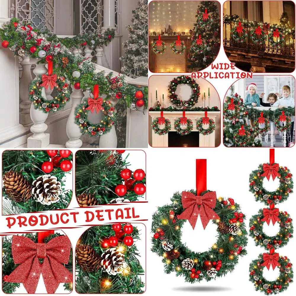 13-искусственные рождественские венки на батарейках со светодиодной подсветкой, бантами и сосновыми шишками для кухонных шкафов и праздничного декора
13-искусственные рождественские венки на батарейках со светодиодной подсветкой, бантами и сосновыми шишками для кухонных шкафов и праздничного декора
