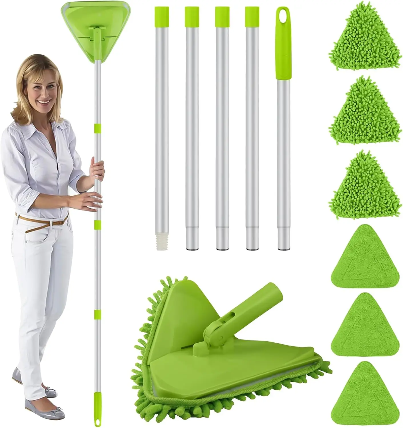 Wall & Baseboard Cleaner Mop with 82" Long Handle, 360° Rotating 3-in-1 Ceiling Cleaning Tool for Painted Walls, Windows
Wall & Baseboard Cleaner Mop with 82" Long Handle, 360° Rotating 3-in-1 Ceiling Cleaning Tool for Painted Walls, Windows