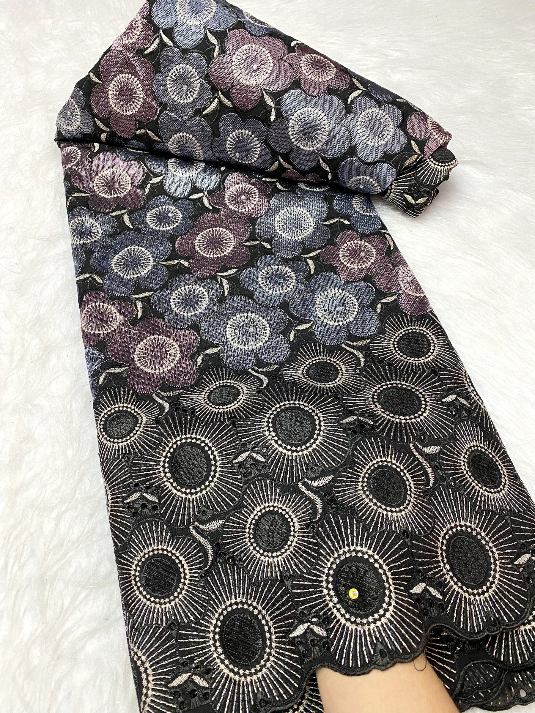 5 yards black high quality 100% cotton African lace fabric materials for Nigerian sewing big wedding clothes dress F15M06
5 yards black high quality 100% cotton African lace fabric materials for Nigerian sewing big wedding clothes dress F15M06