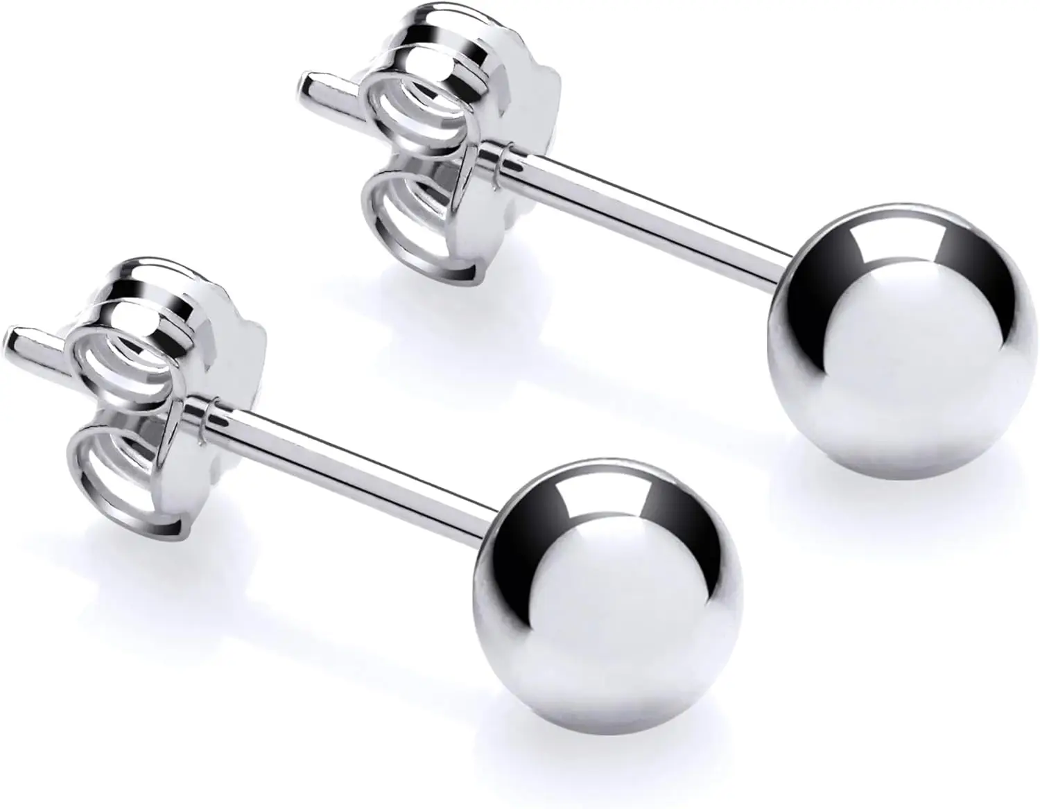 5mm Sterling Silver Ball Stud Earrings for Women and Men
5mm Sterling Silver Ball Stud Earrings for Women and Men