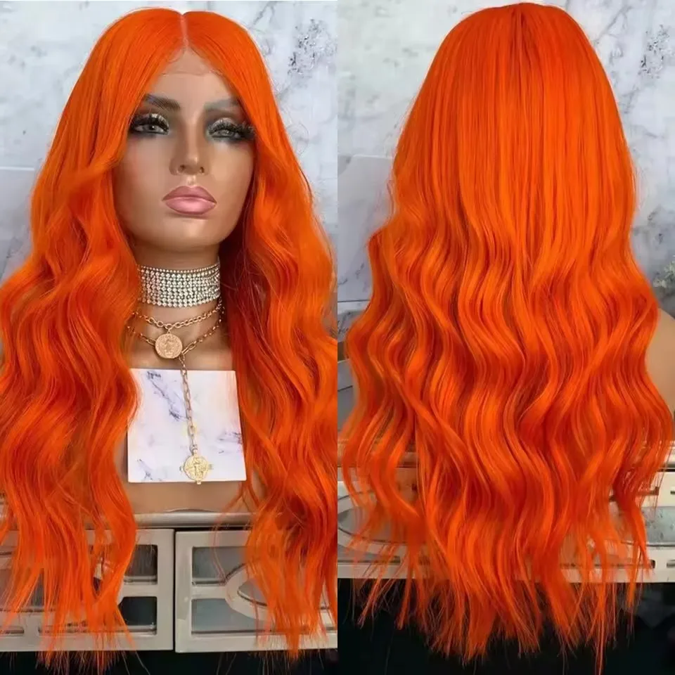 QW Synthetic Hair Orange Loose Wave Soft 13X4 Lace Front Wig For Women Hair Heat Resistant Fiber Cosplay Daily
QW Synthetic Hair Orange Loose Wave Soft 13X4 Lace Front Wig For Women Hair Heat Resistant Fiber Cosplay Daily