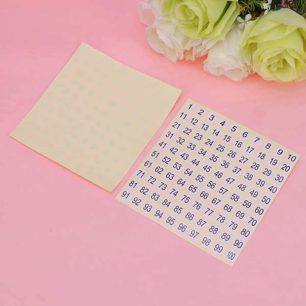 20 Sheets Self-Adhesive Number Stickers 1 to 100 Easy Peel Stick Flat Surface No Cut Required Paper Label Sticker for Filing
20 Sheets Self-Adhesive Number Stickers 1 to 100 Easy Peel Stick Flat Surface No Cut Required Paper Label Sticker for Filing