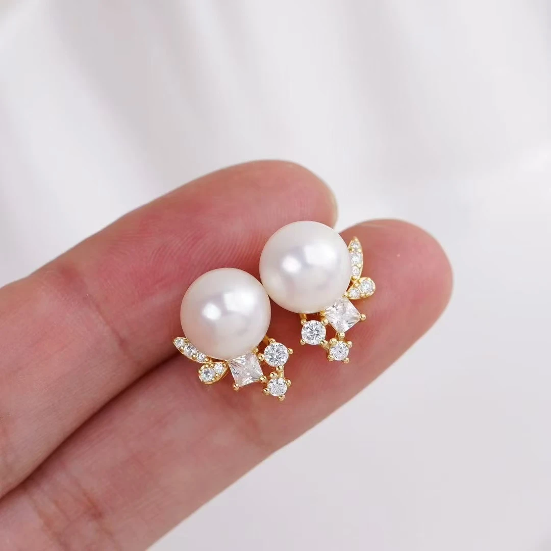 Wholesale 925 Sterling Silver Earrings Base Findings Mountings Jewelry Mounts Fittings Accessories for 8-10mm Pearls
Wholesale 925 Sterling Silver Earrings Base Findings Mountings Jewelry Mounts Fittings Accessories for 8-10mm Pearls