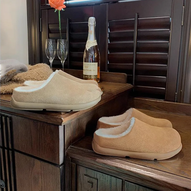 Hairy Half Dragged Boken Single Shoes for Women In Autumn and Winter Thickened Warm One Step Stepping Muller Flat Toed Slippers
Hairy Half Dragged Boken Single Shoes for Women In Autumn and Winter Thickened Warm One Step Stepping Muller Flat Toed Slippers