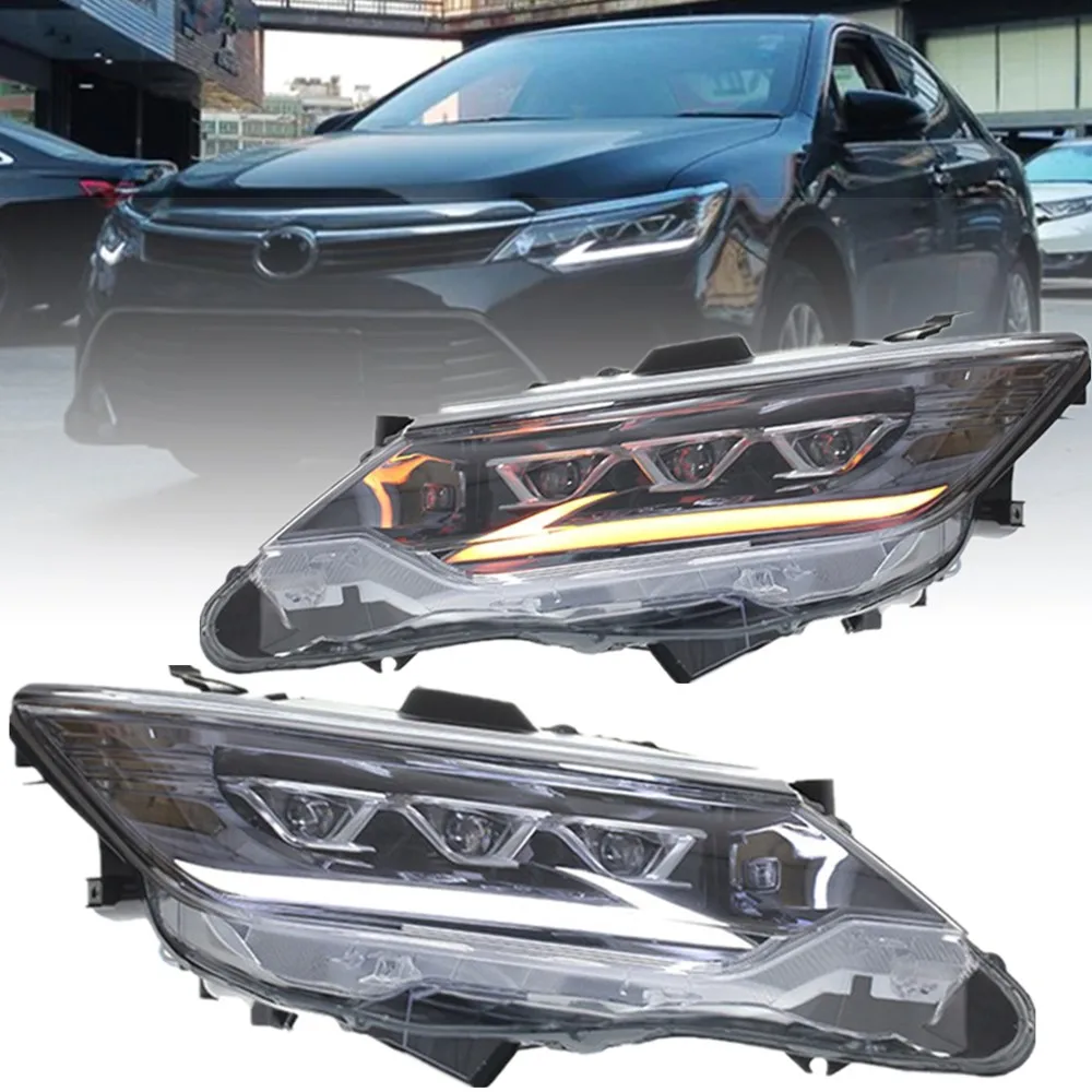 Автомобильные светодиодные передние фары для Toyota Camry 2015 2016 2017, аксессуары, обновление светодиодных фар DRL в сборе Plug and Play
Автомобильные светодиодные передние фары для Toyota Camry 2015 2016 2017, аксессуары, обновление светодиодных фар DRL в сборе Plug and Play